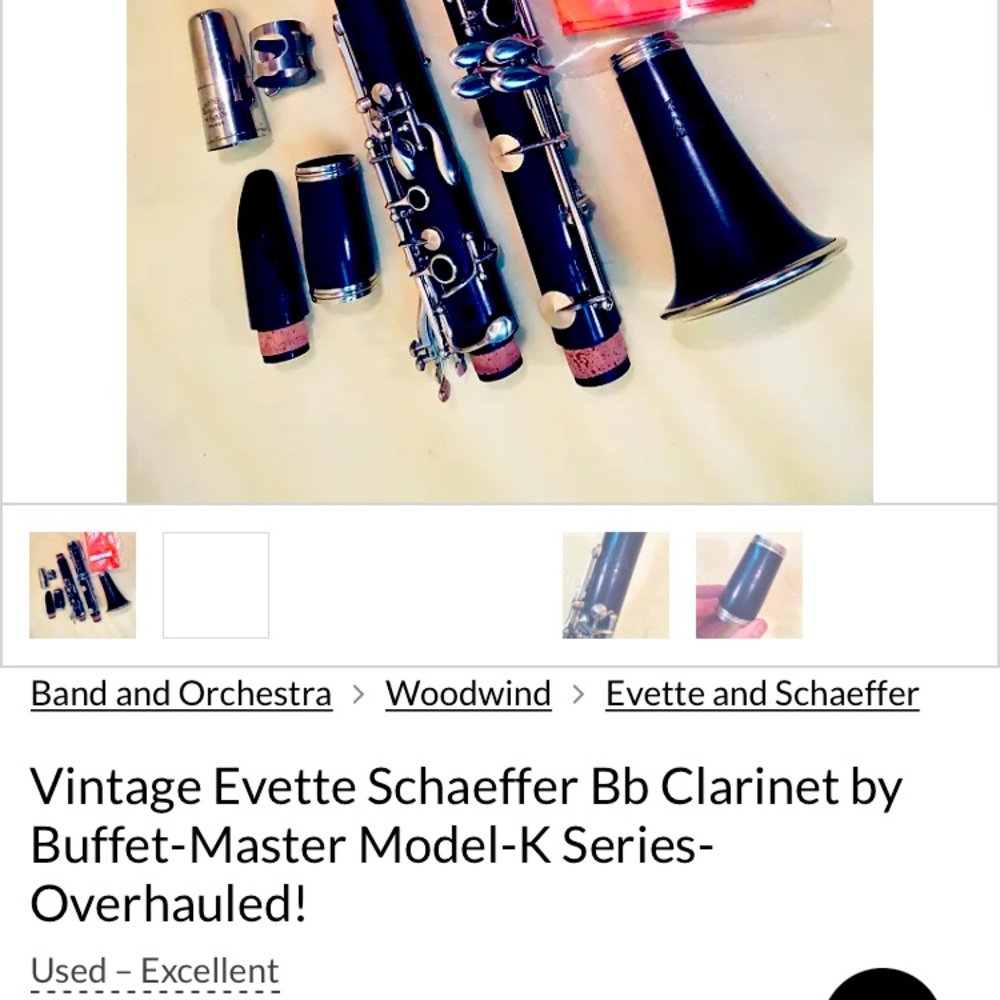 Evette b flat clarinet